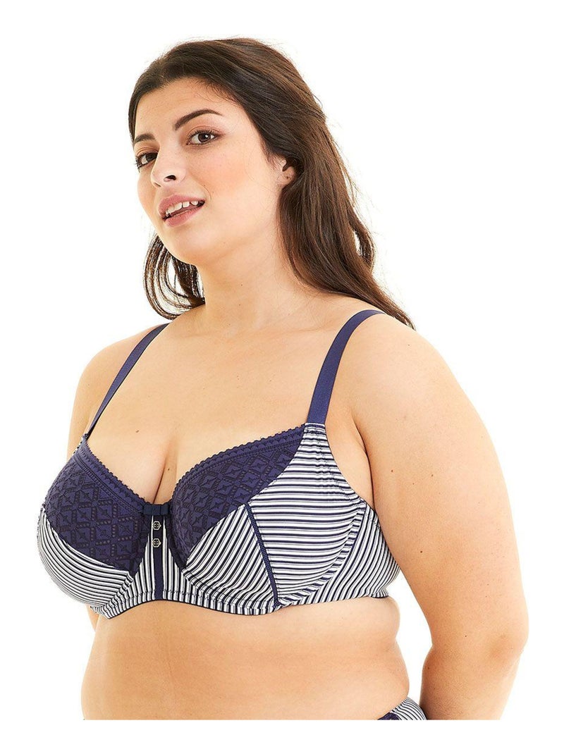 Soutien-gorge grand maintien PACOTILLE - Pomm'Poire Bleu - Kiabi