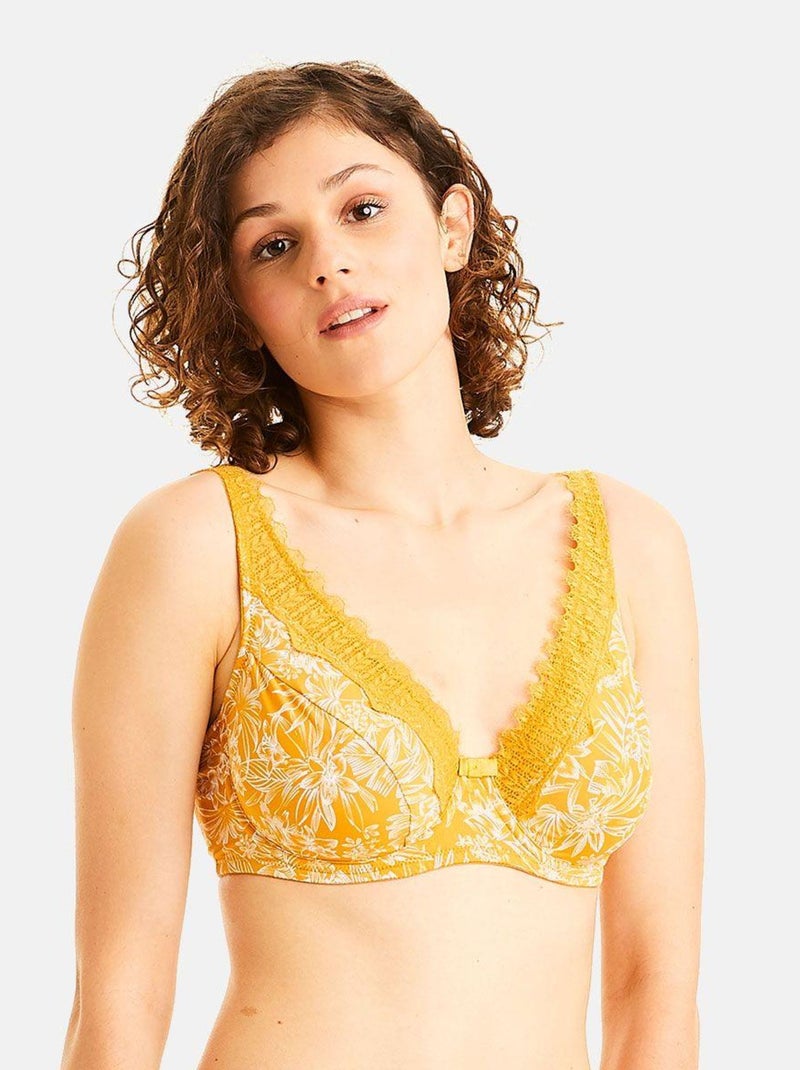 Soutien-gorge grand maintien PAMOISON - Pomm'Poire Jaune - Kiabi