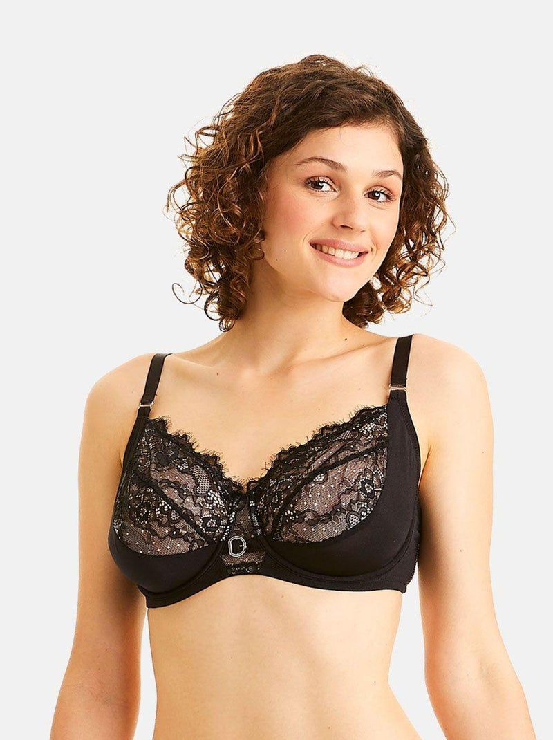 Soutien-gorge grand maintien PARAVENT - Pomm'Poire Noir - Kiabi