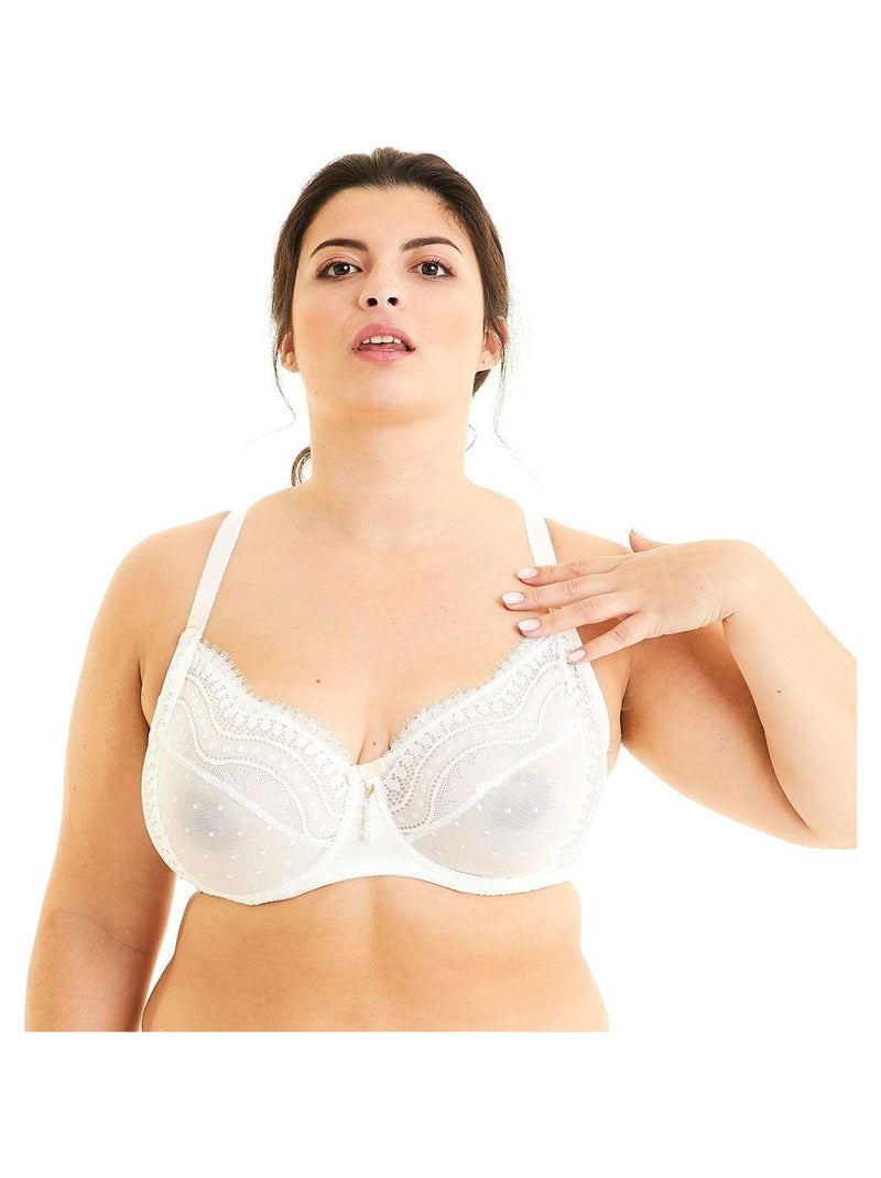 Soutien-gorge grand maintien PIECE MONTEE - Pomm'Poire Blanc - Kiabi
