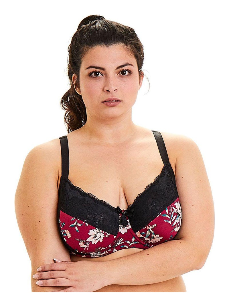 Soutien-gorge grand maintien PIVOINE - Pomm'Poire Rouge - Kiabi