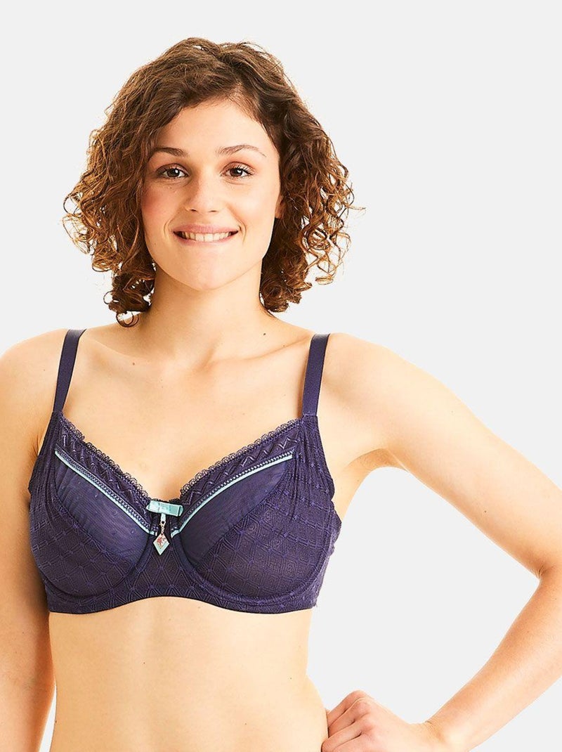 Soutien-gorge grand maintien REVEIL - Pomm'Poire Bleu - Kiabi