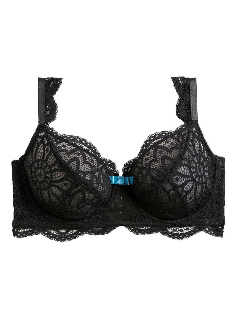 Soutien-gorge grand maintien RIVALE - Pomm'Poire Noir - Kiabi
