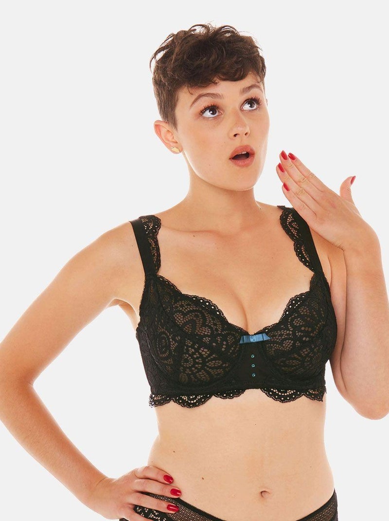 Soutien-gorge grand maintien RIVALE - Pomm'Poire Noir - Kiabi