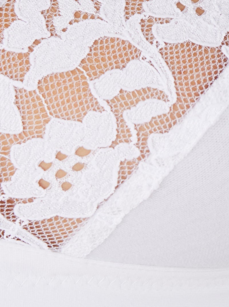 Soutien-gorge grand maintien, sans armatures - Damart Blanc - Kiabi