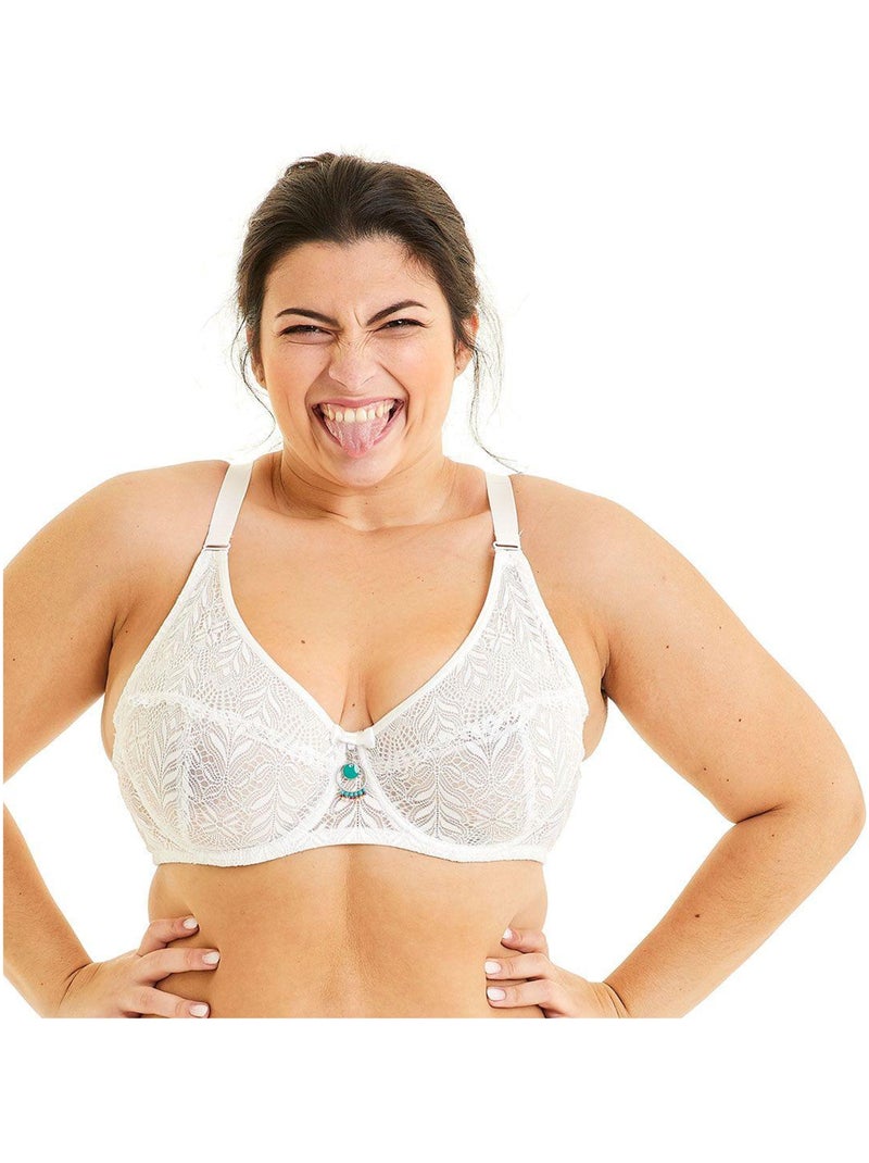 Soutien-gorge grand maintien UKULELE - Pomm'Poire Blanc - Kiabi