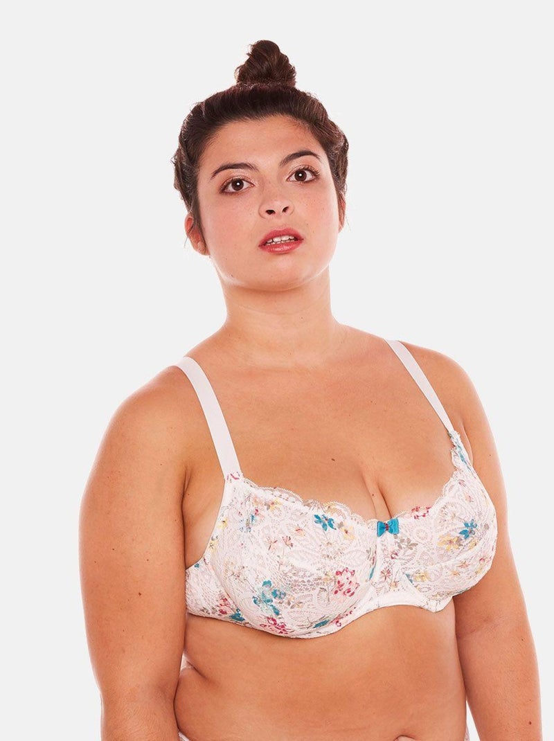 Soutien-gorge grand maintien ZAZIE - Pomm'Poire Blanc - Kiabi