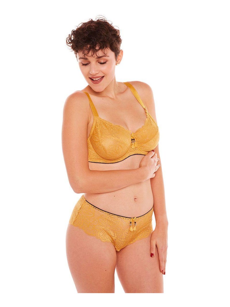 Soutien-gorge grand maintien ZAZIE - Pomm'Poire Jaune - Kiabi