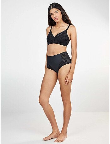 Soutien-gorge grande capacité sans armature dentelle géométrique