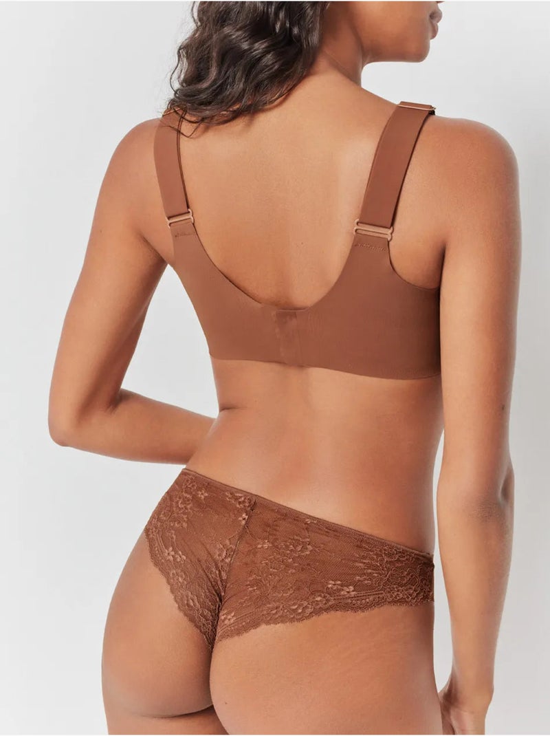 Soutien-gorge grande capacité sans armature et mousse amovible Marron caramel - Kiabi