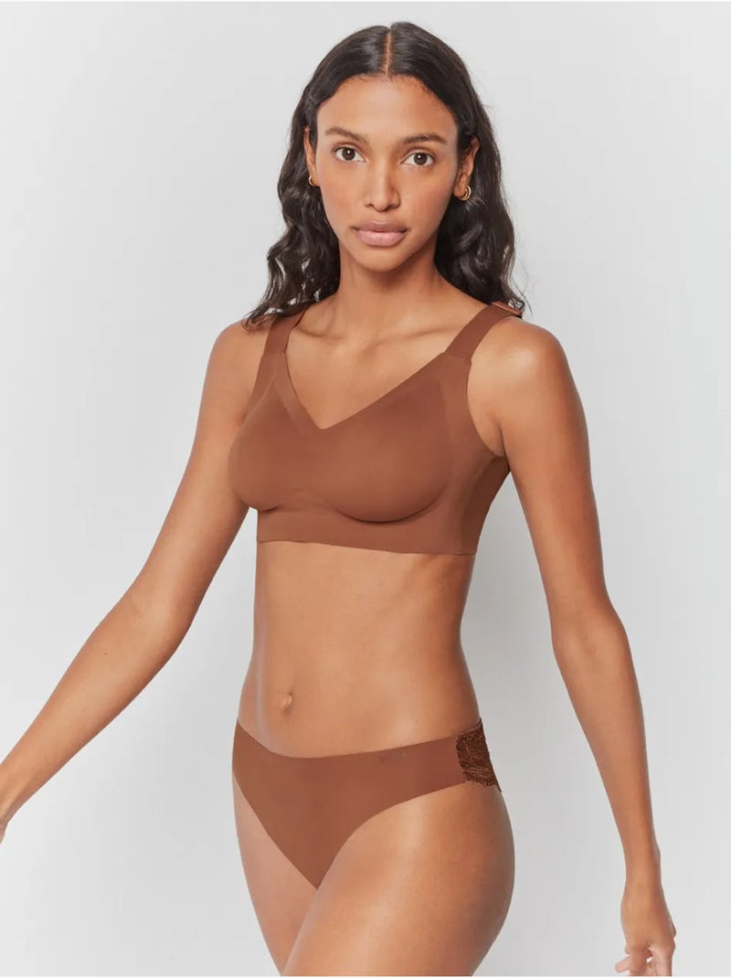 Soutien-gorge grande capacité sans armature et mousse amovible Marron caramel - Kiabi