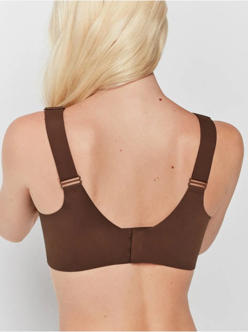 Soutien-gorge grande capacité sans armature et mousse amovible Marron/Choco - Kiabi