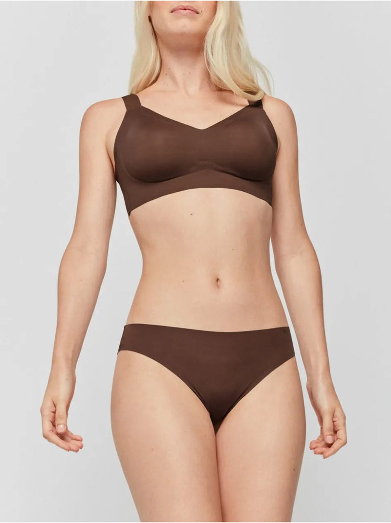 Soutien-gorge grande capacité sans armature et mousse amovible Marron/Choco - Kiabi
