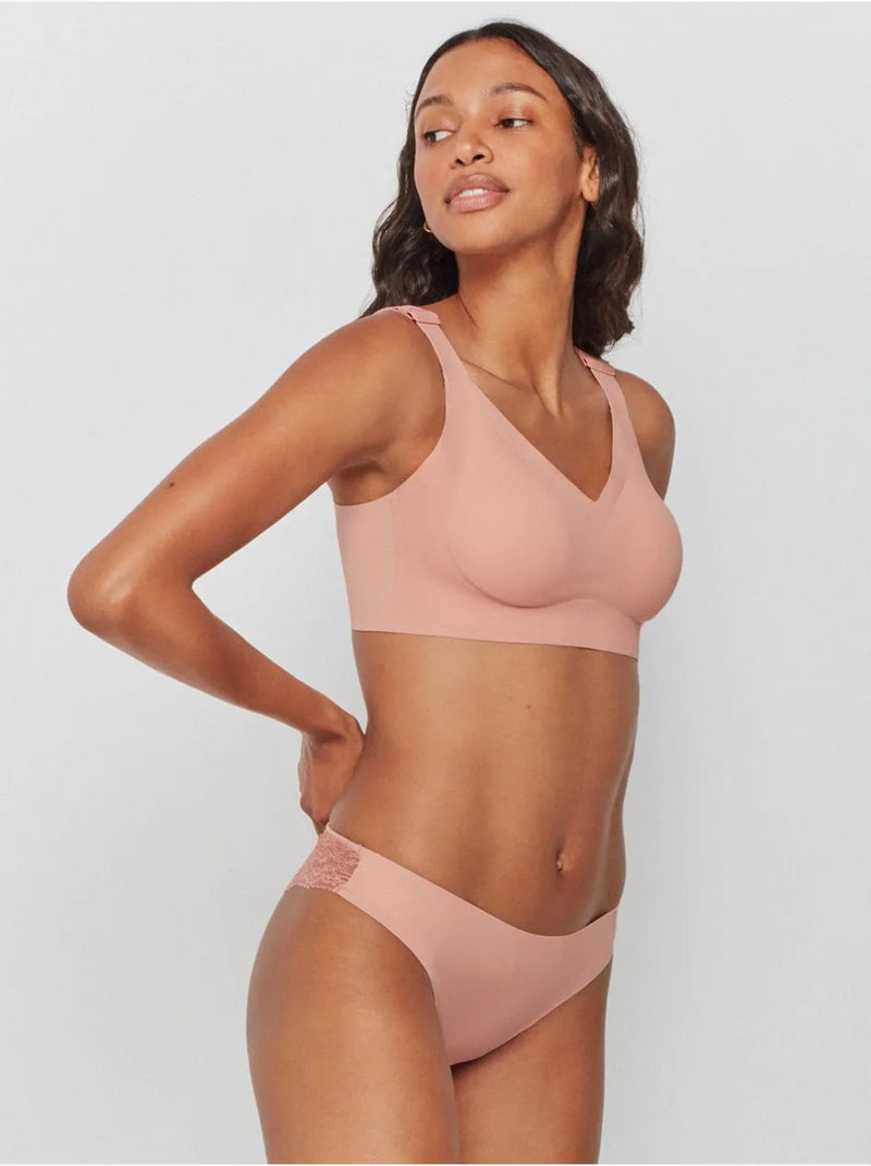 Soutien-gorge grande capacité sans armature et mousse amovible Rose - Kiabi