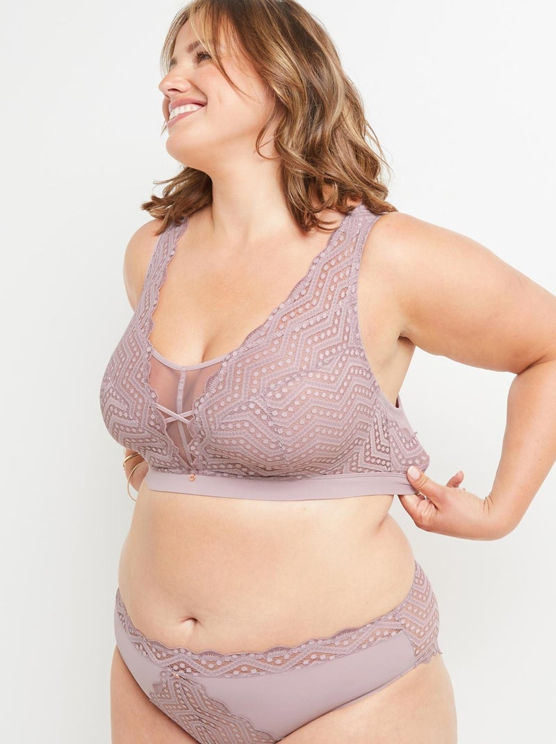 Soutien-gorge grands bonnets Beatrice - RougeGorge Lingerie Mauve lilas - Kiabi