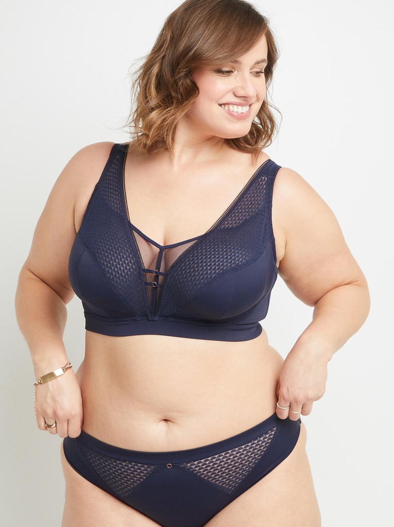 Soutien-gorge grands bonnets Bernadette - RougeGorge Lingerie Bleu marine - Kiabi