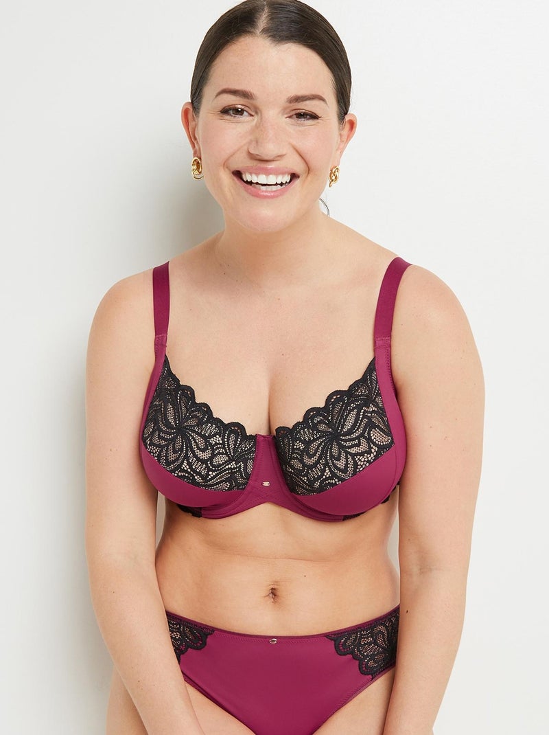 Soutien-gorge grands bonnets Syara - RougeGorge Lingerie Violet prune - Kiabi