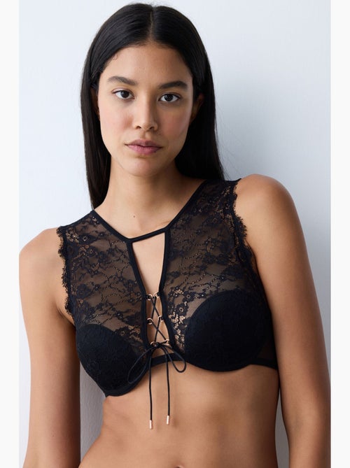 Soutien-gorge halter rembourré eyelesh penti - Kiabi