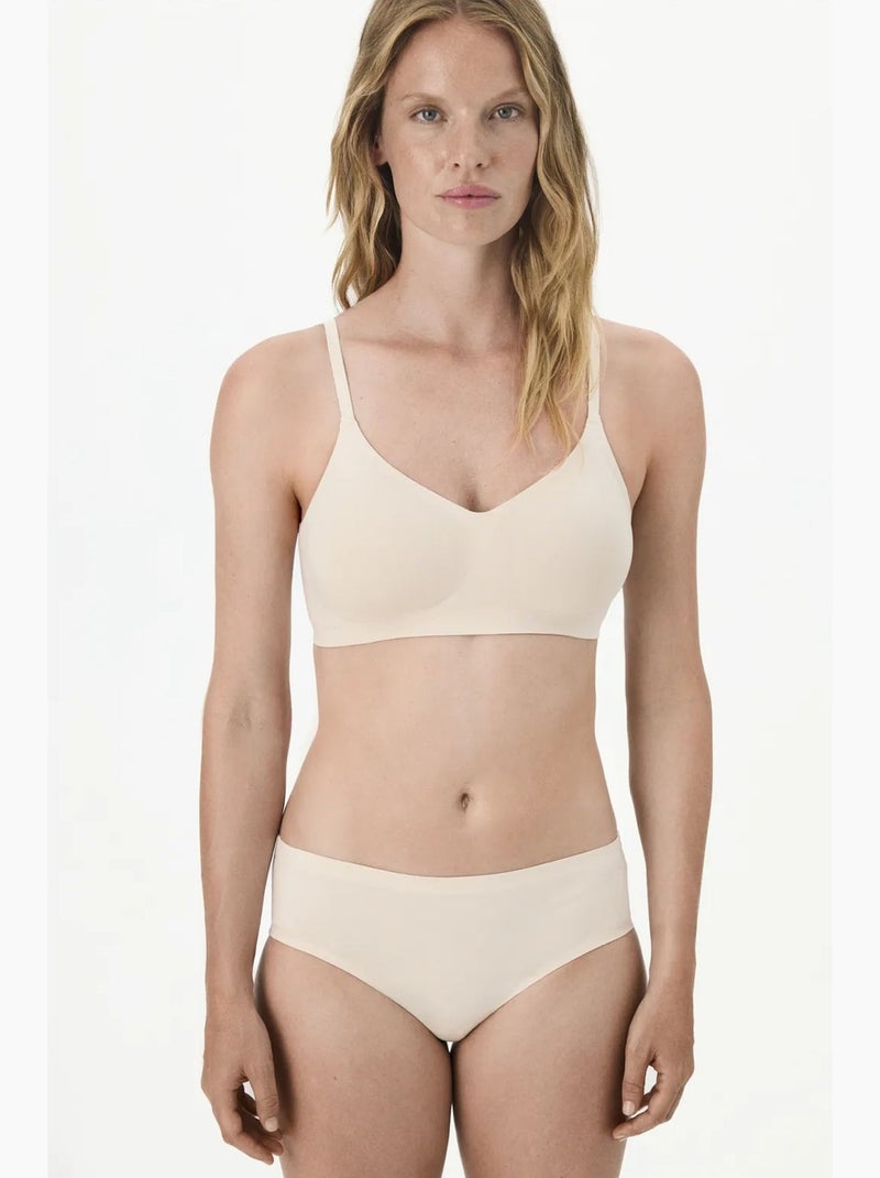 Soutien-gorge invisible 24 hours à coussinets amovibles penti Beige argile - Kiabi