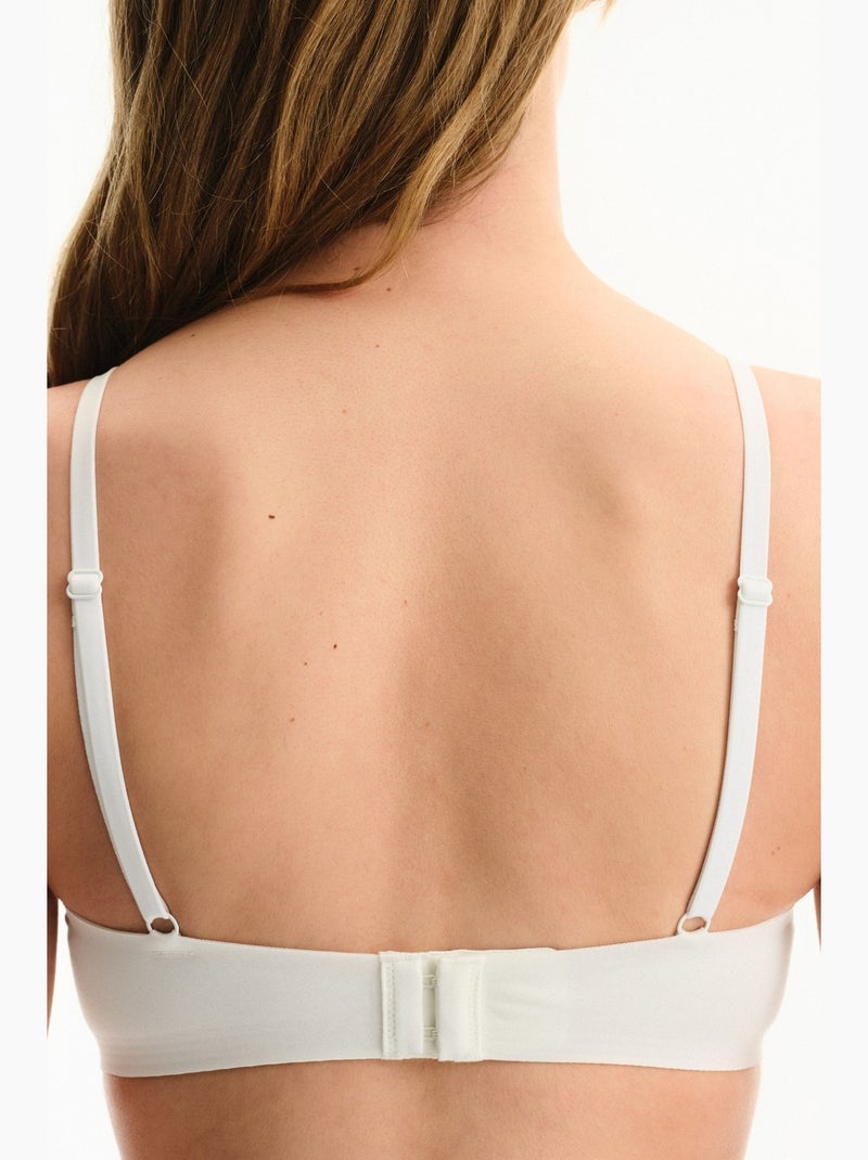 Soutien-gorge invisible sans armatures penti Blanc cassé - Kiabi