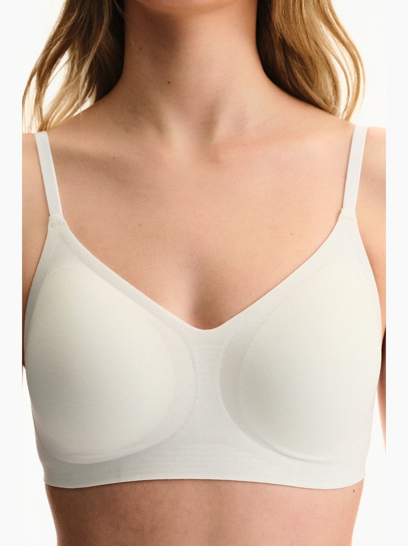 Soutien-gorge invisible sans armatures penti Blanc cassé - Kiabi