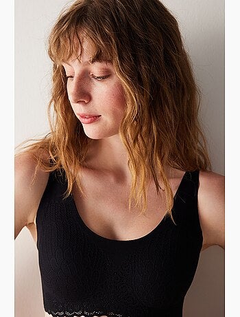 Soutien-gorge invisible sans coutures à détail dentelle penti