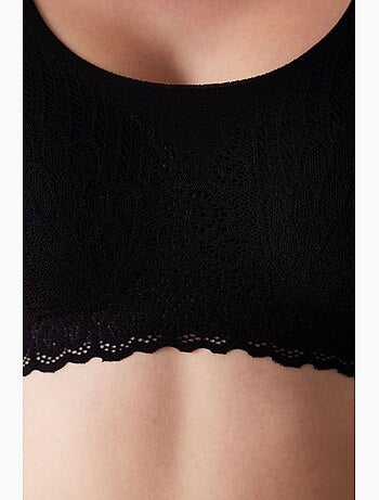 Soutien-gorge invisible sans coutures à détail dentelle penti