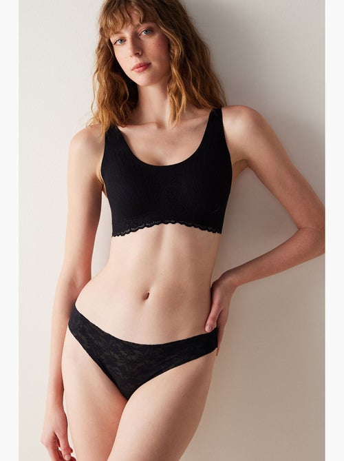 Soutien-gorge invisible sans coutures à détail dentelle penti - Kiabi