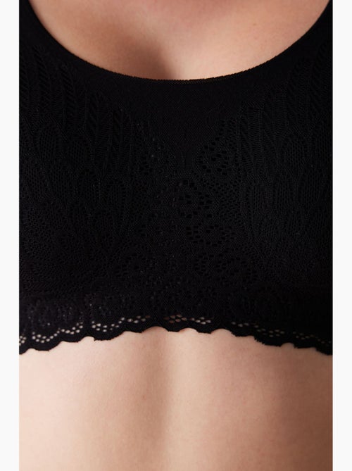 Soutien-gorge invisible sans coutures à détail dentelle penti - Kiabi