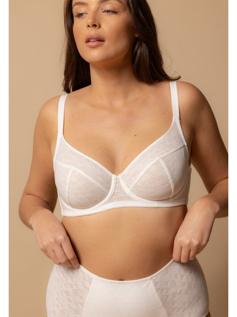 Soutien-gorge ivoire Aloes Blanc - Kiabi