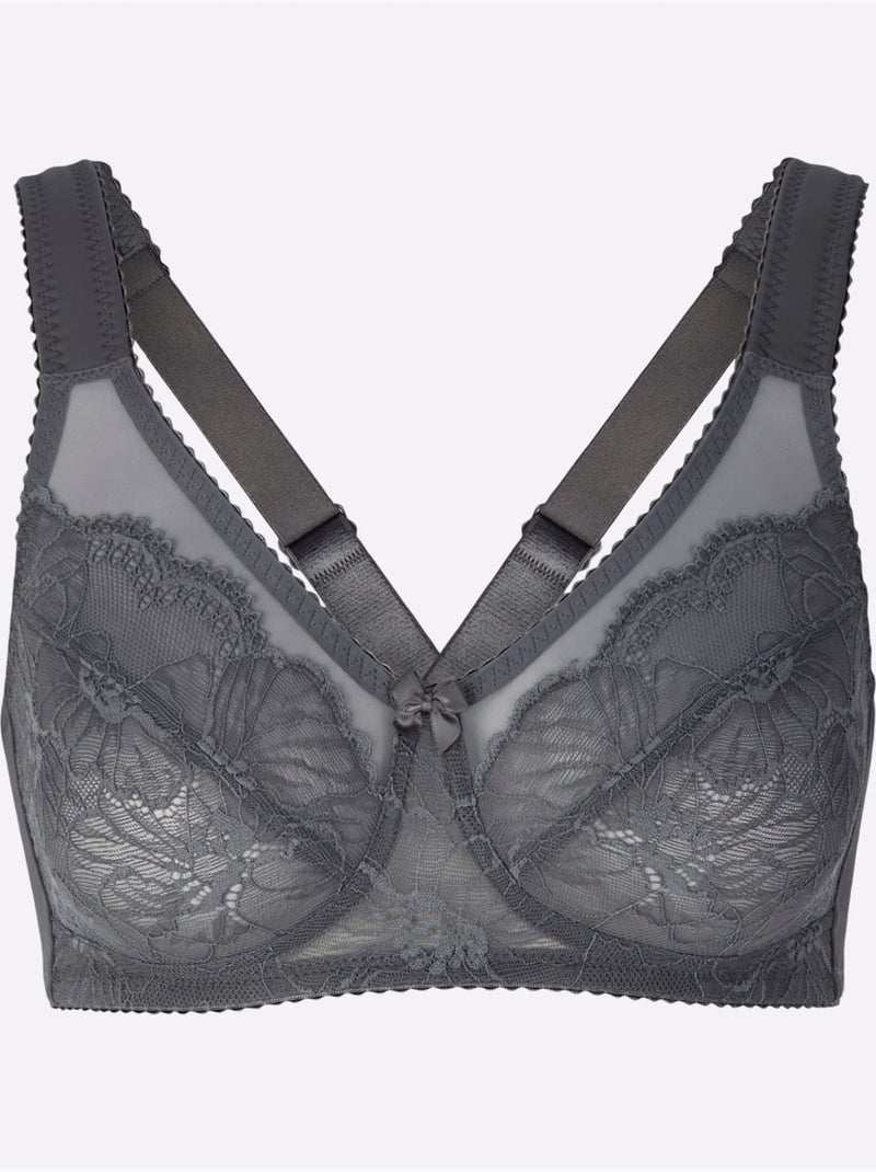 Soutien-gorge Large Sans Armatures - Moda Vilona gris anthracite - Kiabi