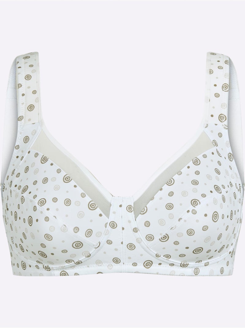 Soutien-gorge Large Sans Armatures - Witt Blanc Gris - Kiabi