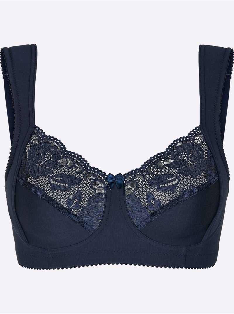Soutien-gorge Large Sans Armatures - Witt Bleu marine - Kiabi
