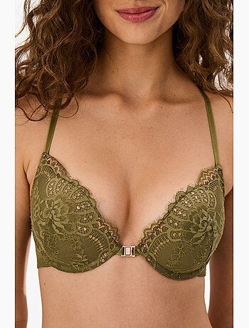 Soutien-gorge lolup rembourré push up à ouverture frontale penti
