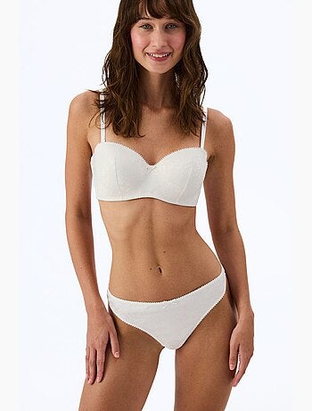 Soutien-gorge lotus cassé en satin fleuri, avec rembourrage penti