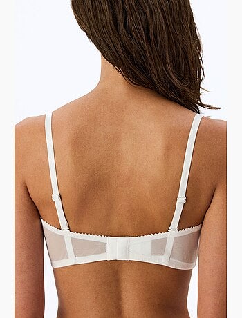 Soutien-gorge lotus cassé en satin fleuri, avec rembourrage penti
