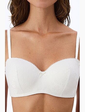 Soutien-gorge lotus cassé en satin fleuri, avec rembourrage penti