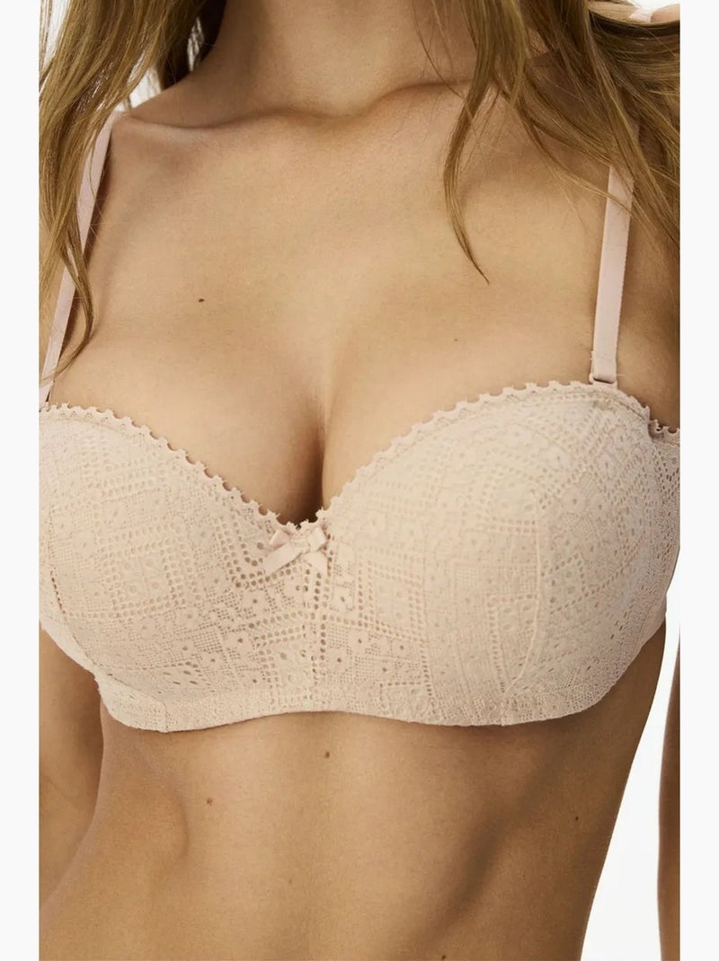Soutien-gorge lotus lace penti Vieux rose - Kiabi