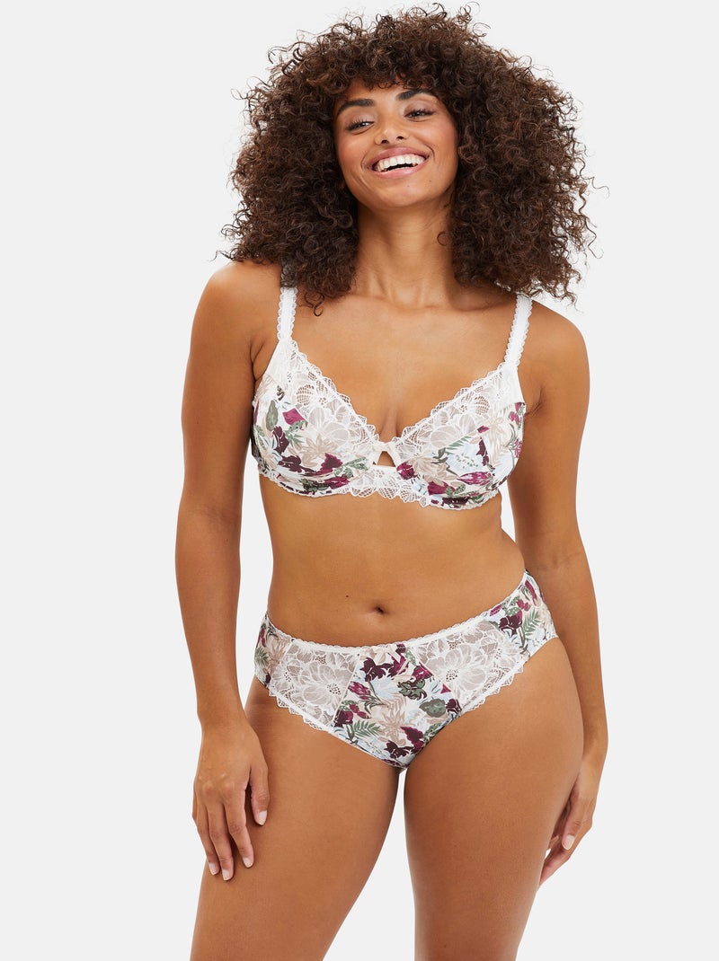 Soutien-gorge Mathilde Sans Complexe Blanc Rouge Gris - Kiabi