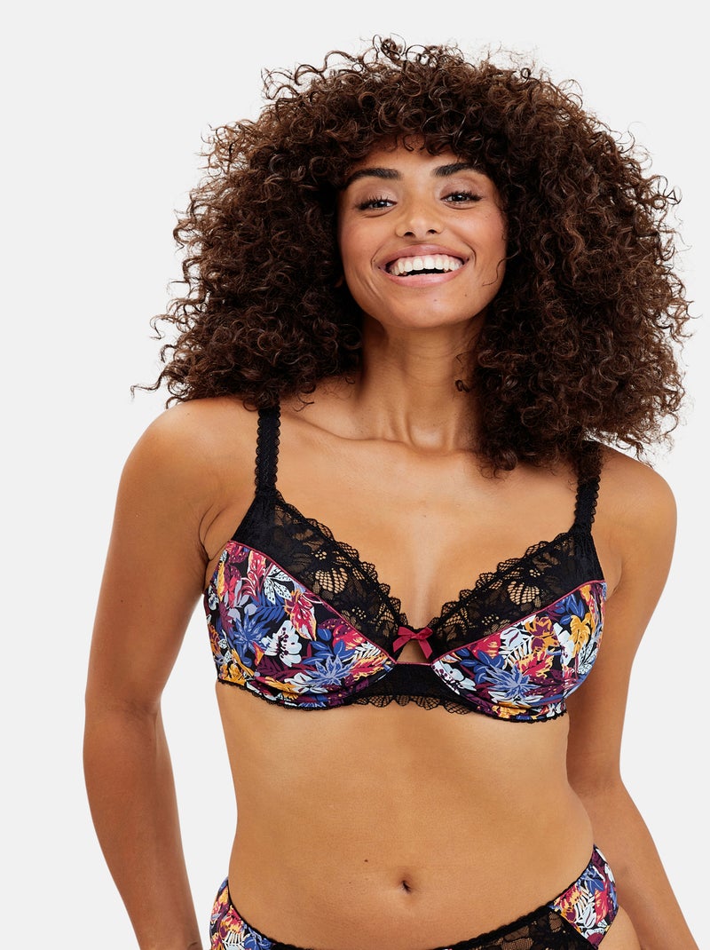 Soutien-gorge Mathilde Sans Complexe Noir Rouge Bleu - Kiabi
