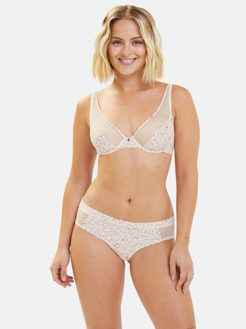 Soutien-gorge Merveilleuse Pop Billet Doux Blanc Gris - Kiabi