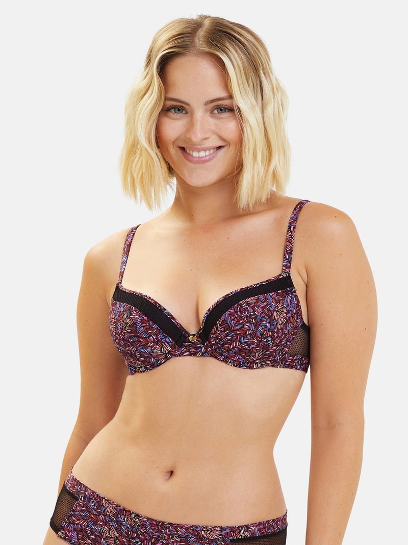 Soutien-gorge Merveilleuse Pop Billet Doux Noir Rouge - Kiabi