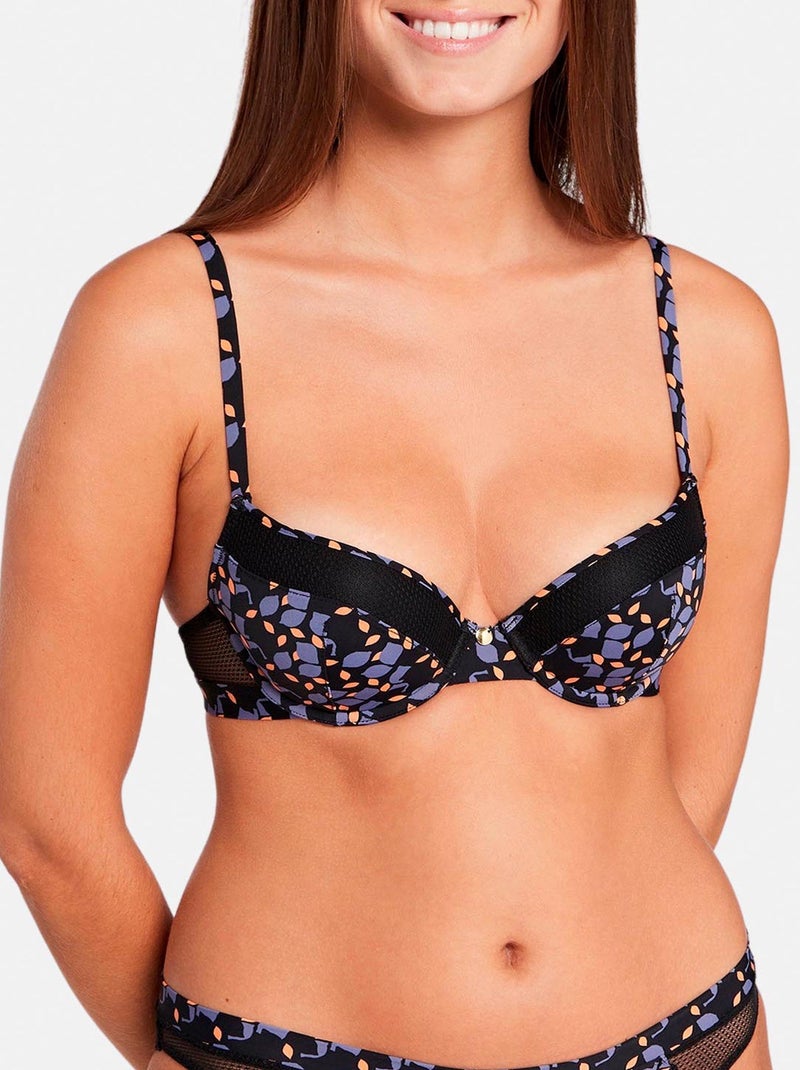 Soutien-gorge Merveilleuse Pop Billet Doux Noir Violet clair - Kiabi