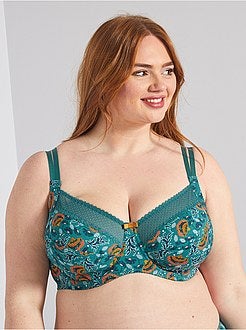 Soutien gorge microfibre imprimée - Kiabi