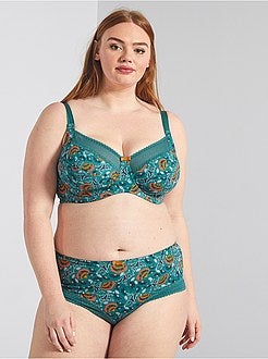 Soutien gorge microfibre imprimée - Kiabi