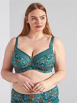 Soutien gorge microfibre imprimée - Kiabi