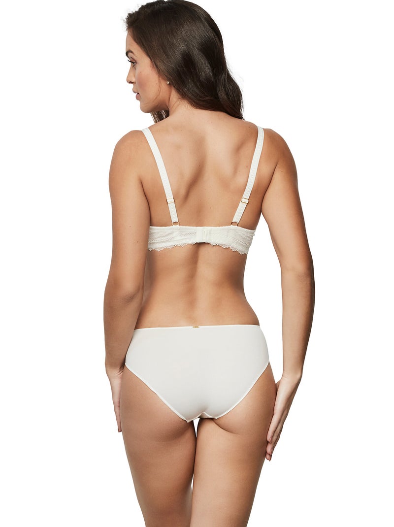 Soutien-gorge minimiseur armaturé AGATHA MARIAGE Ecru - Kiabi