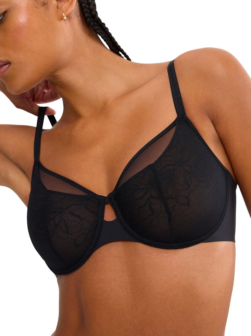 Soutien-gorge minimiseur armaturé COMFORT CONTOUR Noir - Kiabi