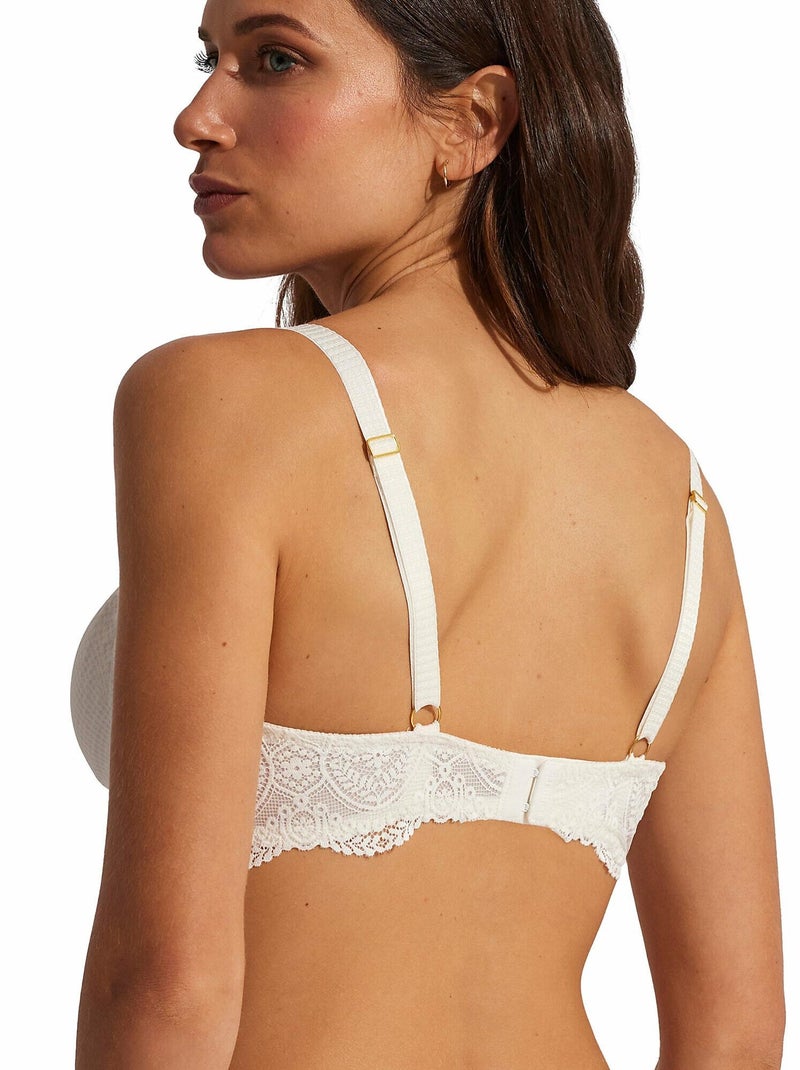 Soutien-gorge minimiseur armaturé Matilda mariage Ecru - Kiabi