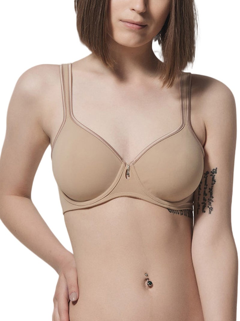 Soutien-gorge minimiseur balconnet Secret Sense peau Beige - Kiabi